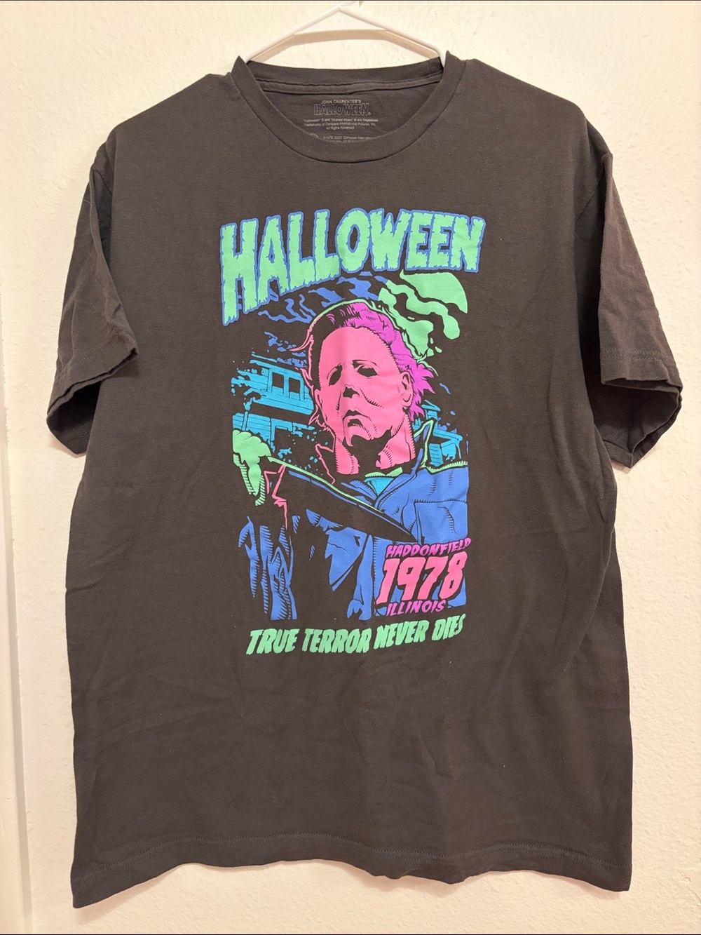 HALLOWEEN 🎃 Micheal Myers Grey Men’s Graphic Tee Shirt 👕